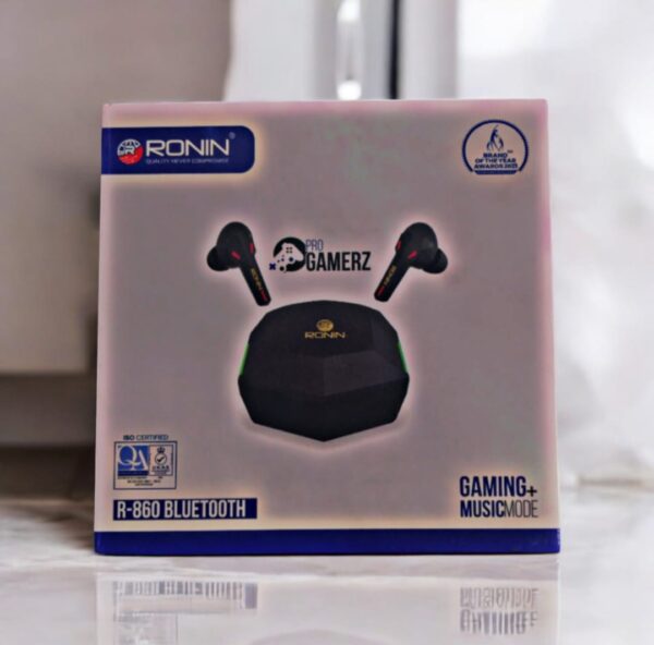 Ronin R-860 Bluetooth Gaming Earbuds with RGB lighting and charging case