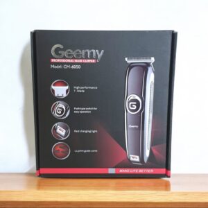 Geemy GM-6050 Rechargeable Hair Trimmer for Men – Professional T-Blade Clipper