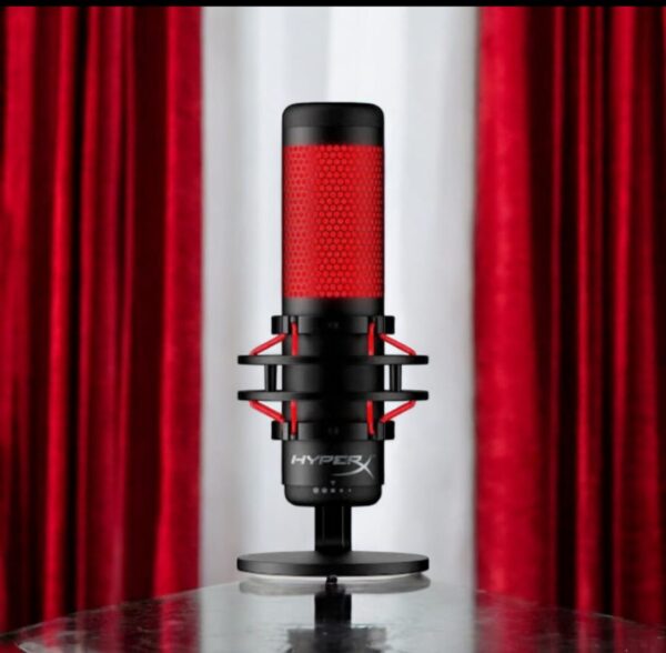 HyperX QuadCast S RGB USB Condenser Microphone with Shock Mount and Tap-to-Mute Sensor for Streaming and Podcasting