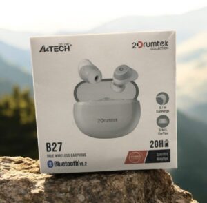A4Tech 2Drumtek B27 TWS Earphones with charging case and deep bass audio