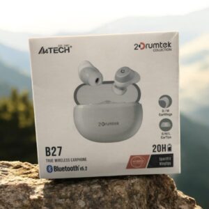 A4Tech 2Drumtek B27 TWS Earphones with charging case and deep bass audio