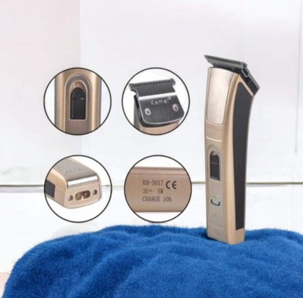 Kemei KM-5017 cordless rechargeable hair clipper for adults and children