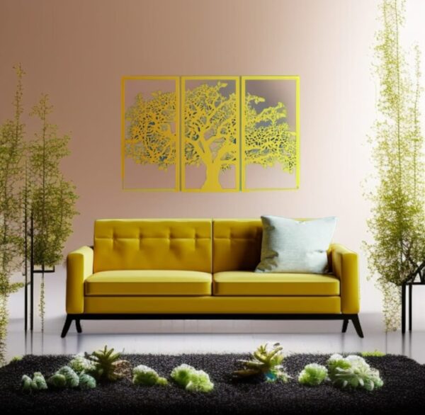 Tree of Life dimensional metal wall art with spiritual roots and branches