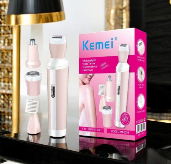 Kemei KM-3024 4-in-1 rechargeable electric shaver for women