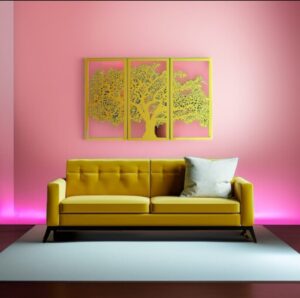 Tree of Life dimensional metal wall art with spiritual roots and branches