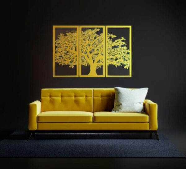 Tree of Life dimensional metal wall art with spiritual roots and branches
