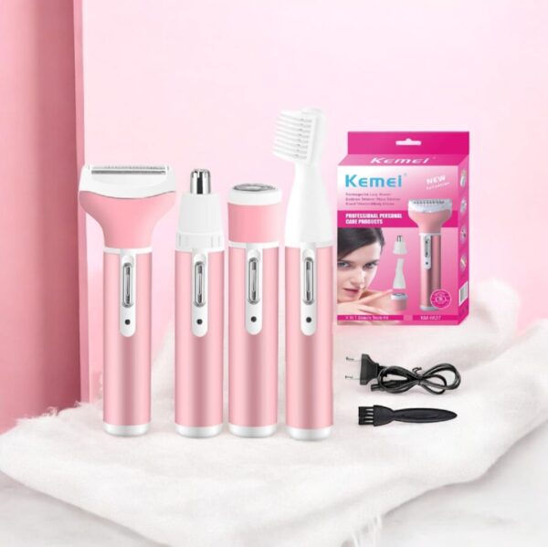 Kemei KM-3024 4-in-1 rechargeable electric shaver for women
