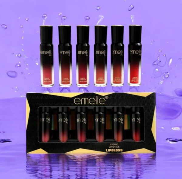 Emelie Liquid Lipstick & Lip Gloss Set – Matte & Glossy Long-Lasting Lip Colors