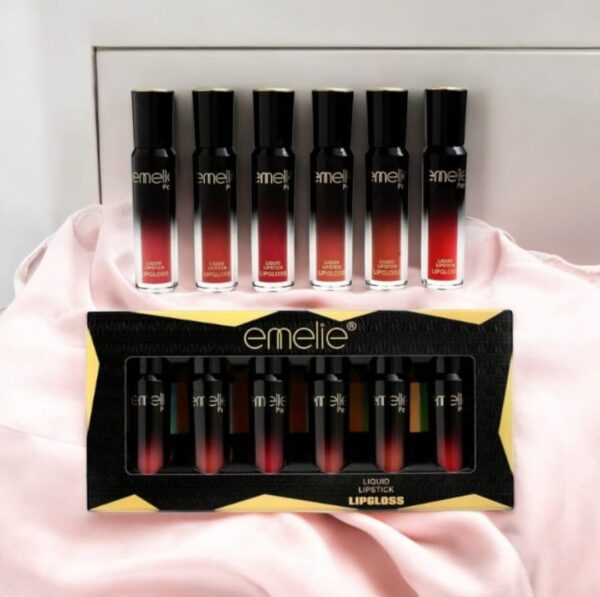 Emelie Liquid Lipstick & Lip Gloss Set – Matte & Glossy Long-Lasting Lip Colors