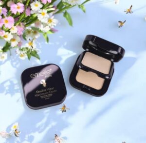 Emelie Double Wear Maximum Cover Pressed Powder – Full Coverage Matte Compact