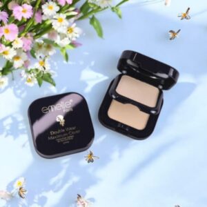 Emelie Double Wear Maximum Cover Pressed Powder – Full Coverage Matte Compact