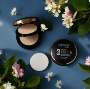 Emelie Paris 2 in 1 Matte Long Lasting Pressed Powder – Oil Control Face Compact