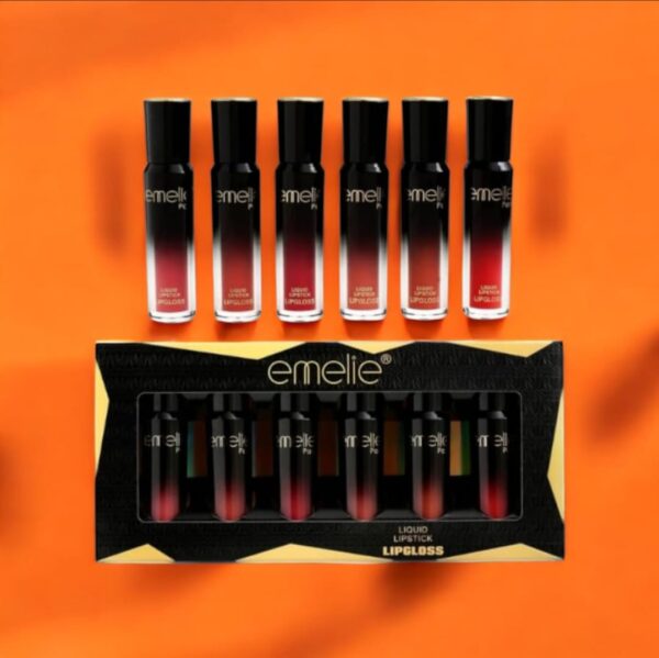 Emelie Liquid Lipstick & Lip Gloss Set – Matte & Glossy Long-Lasting Lip Colors